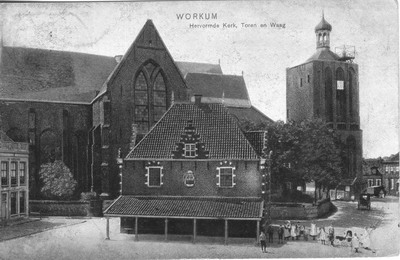 Workum Kerk, Toren en Waag 2 ca 1906